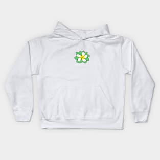 Frangipani Ocean Leaf Kids Hoodie